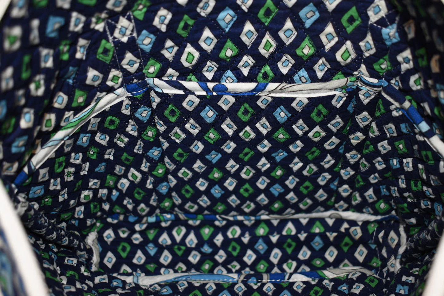 Vera Bradley Villager Tote Bag in "Mediterranean White" Pattern