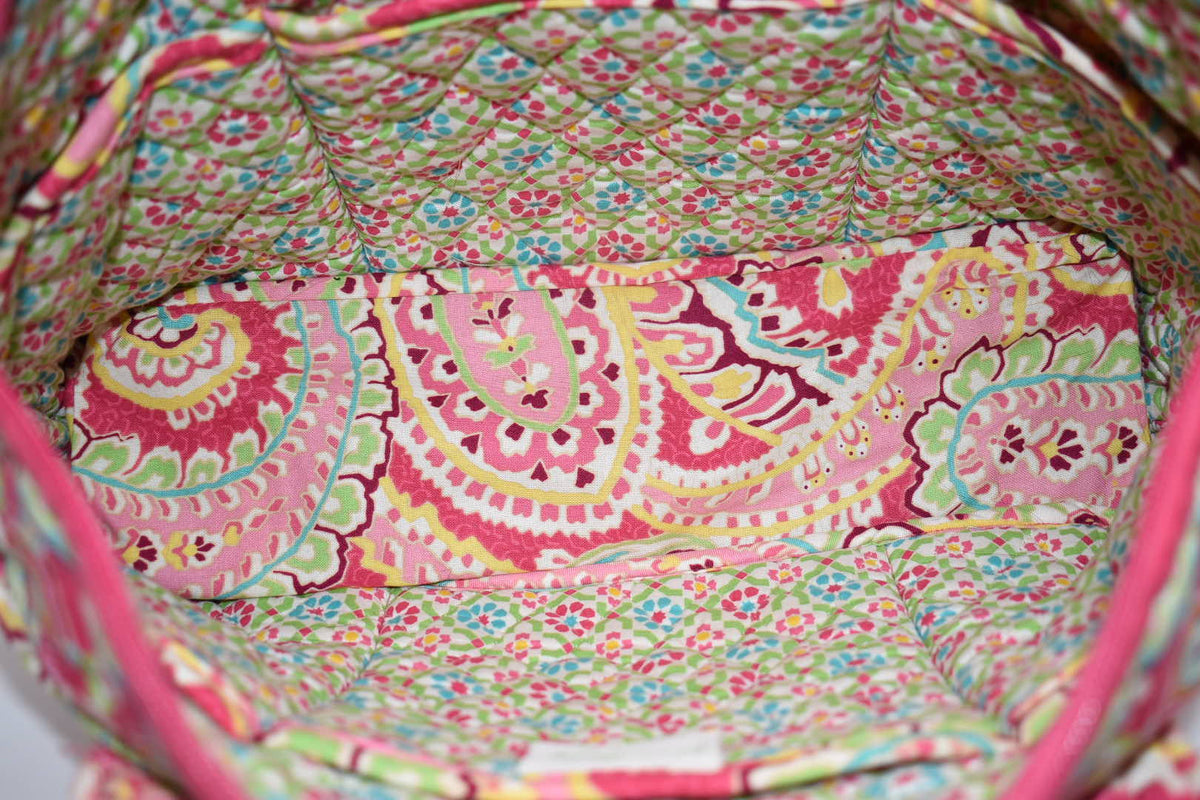 Vera Bradley Large Betsy Shoulder Tote Bag in "Capri Melon" Pattern