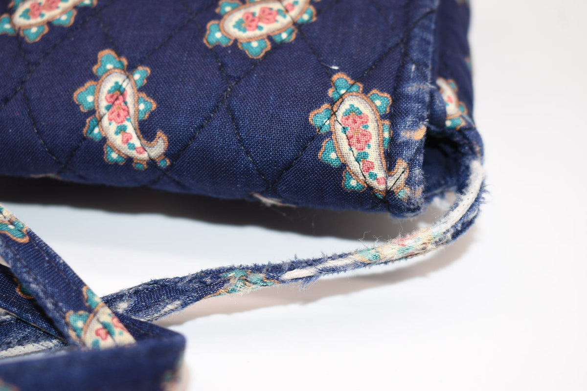Vintage Vera Bradley Small Crossbody Bag in "Navy -1991" Pattern