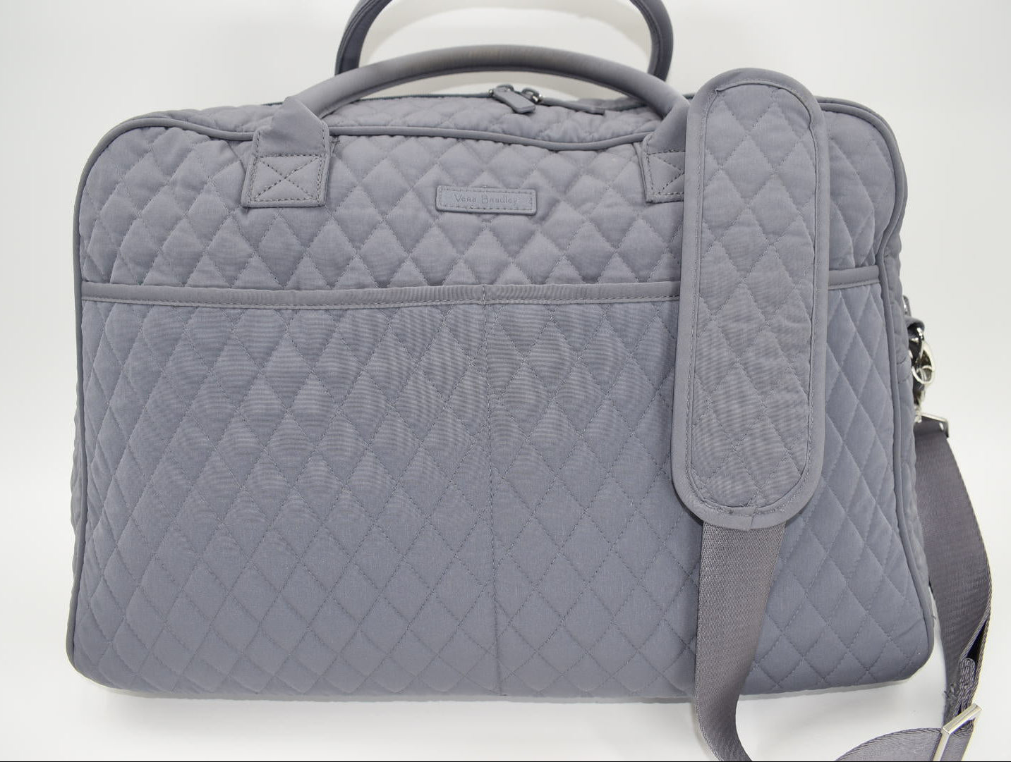 Vera Bradley Microfiber Weekender Travel Bag in Gray