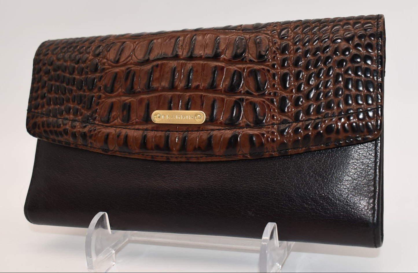 Brahmin Soft Checkbook Wallet in Tuscan Tri-Texture