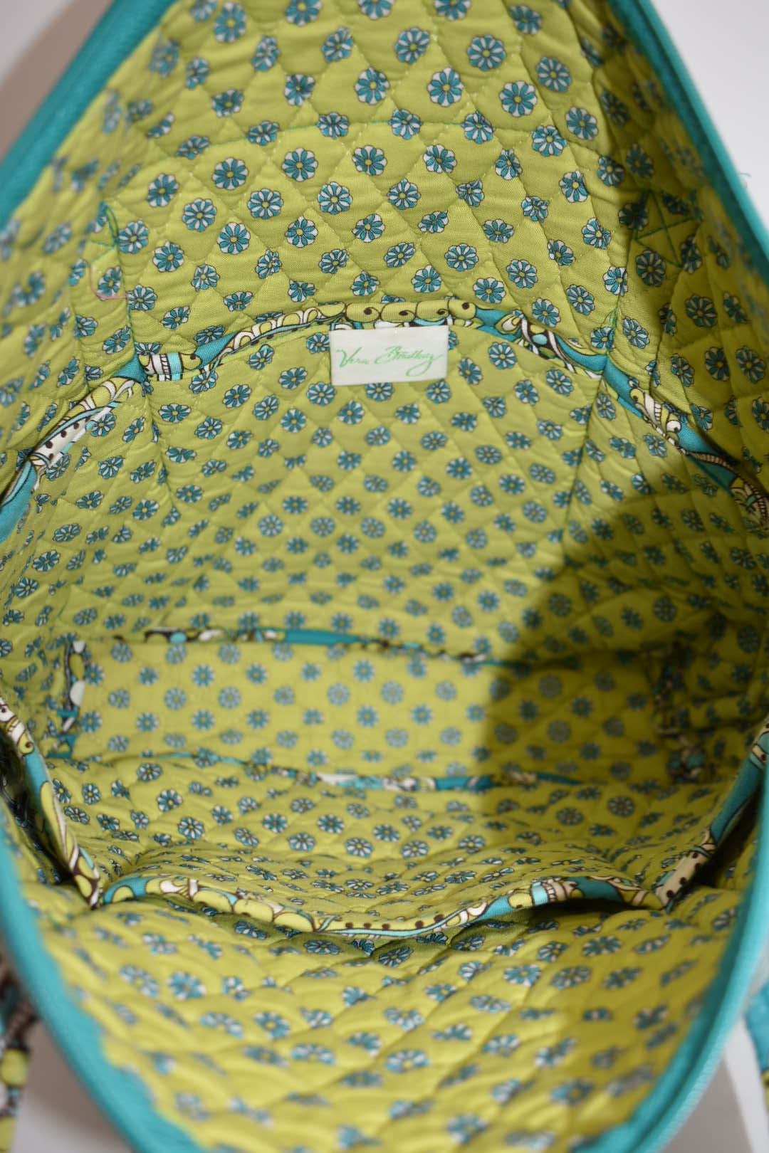Vera Bradley Villager Tote Bag in "Peacock" Pattern