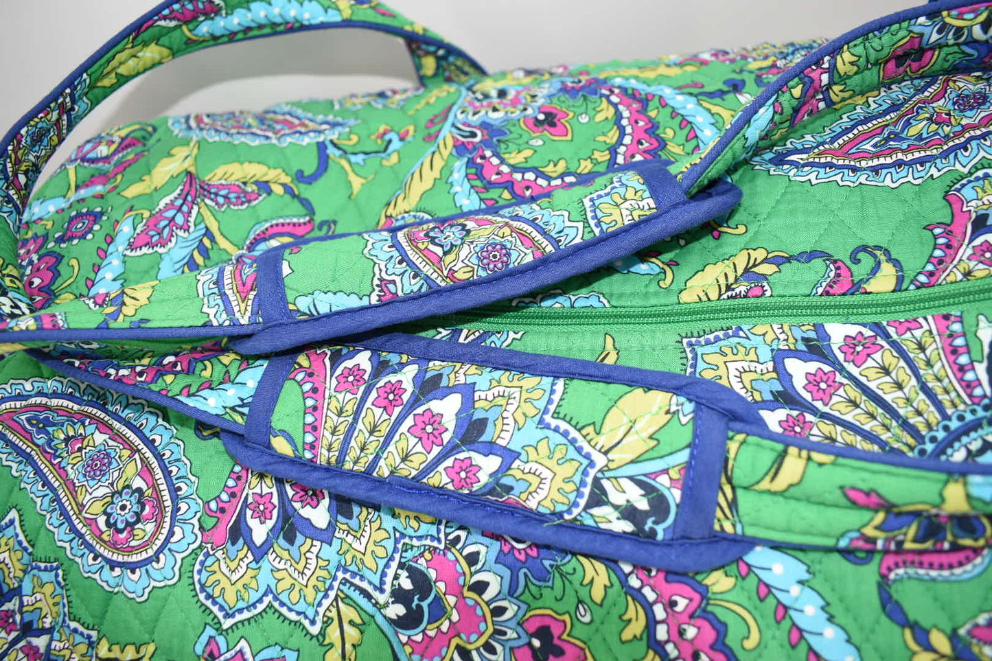 Vera Bradley XL Duffel Bag in "Emerald Paisley" Pattern