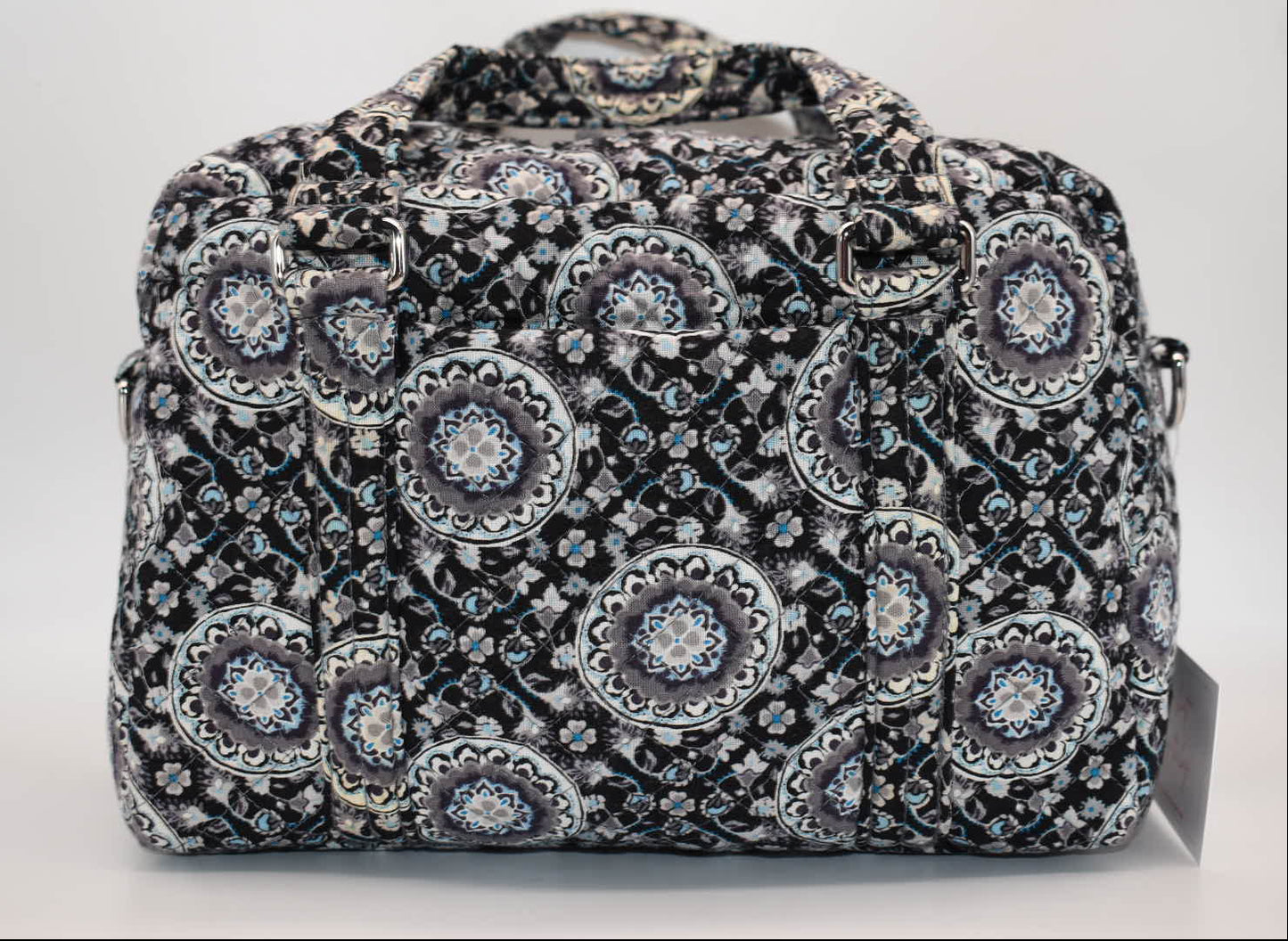 Vera Bradley Iconic 100 Handbag in "Charcoal Medallion" Pattern