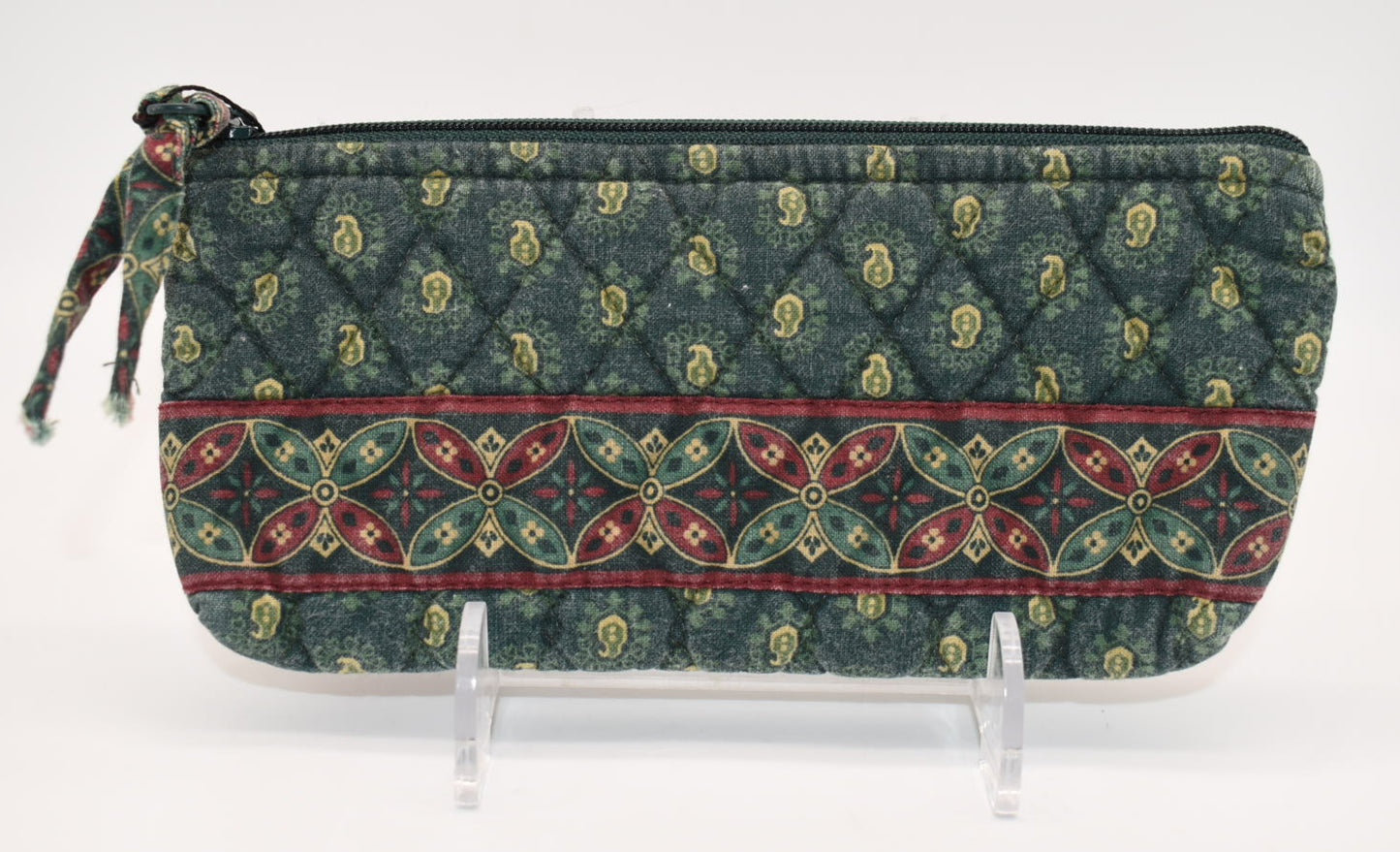 Vera Bradley Brush & Pencil Case in "Classic Green-1998" Pattern