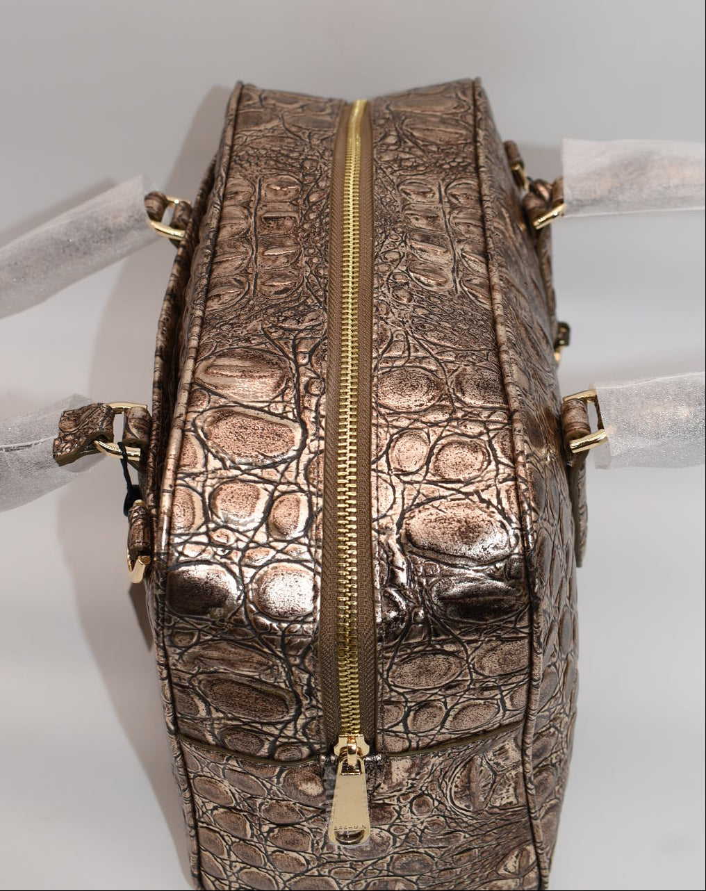 Brahmin Marissa Satchel Bag in Bronze Nebula