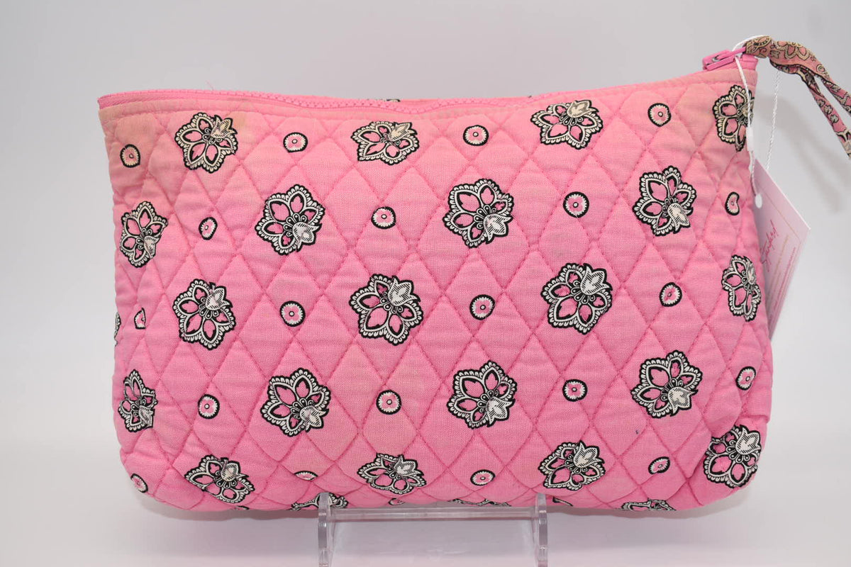 Vera Bradley XL Cosmetic Bag in "Pink Bandana" Pattern