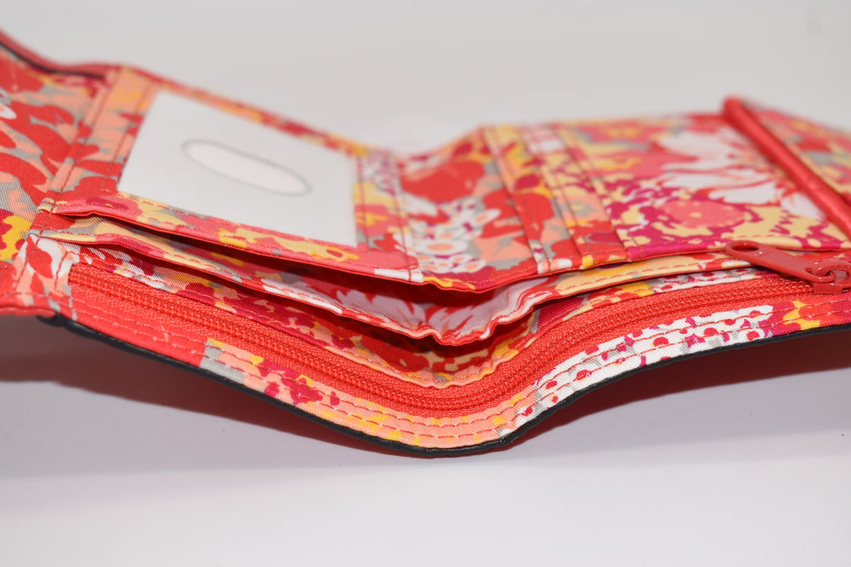 Vera Bradley Riley Leather Compact Wallet in "Canyon Sunset"