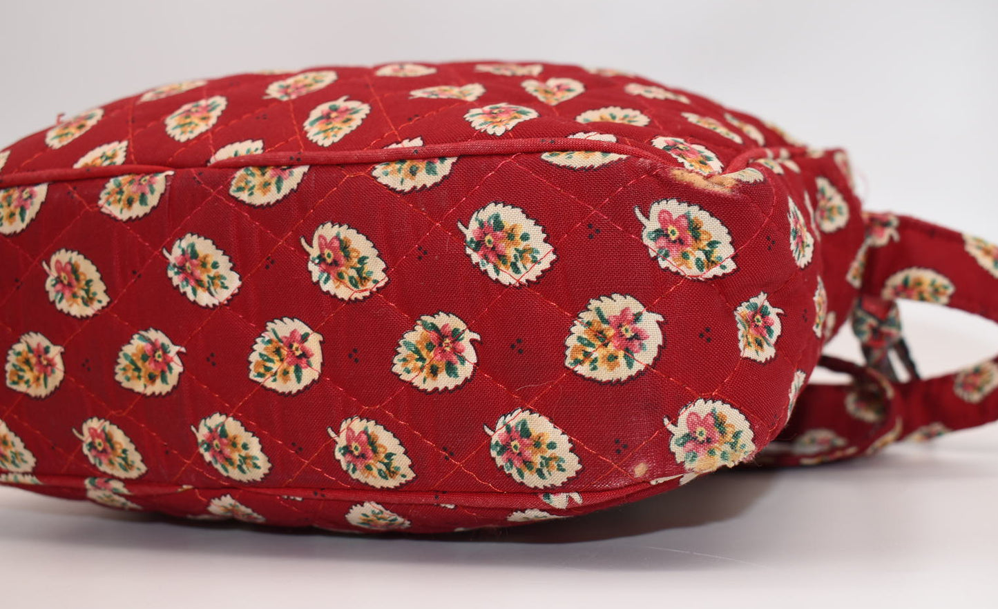 Vintage Vera Bradley East West Crossbody Bag in "Red Leaf - 1997" Pattern