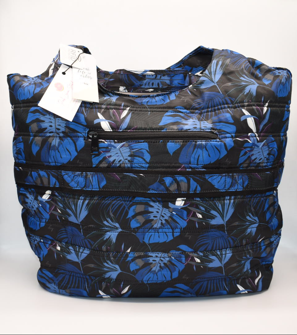 Lug XL Gondola Slouch Tote Bag in "Botanical Black" Pattern