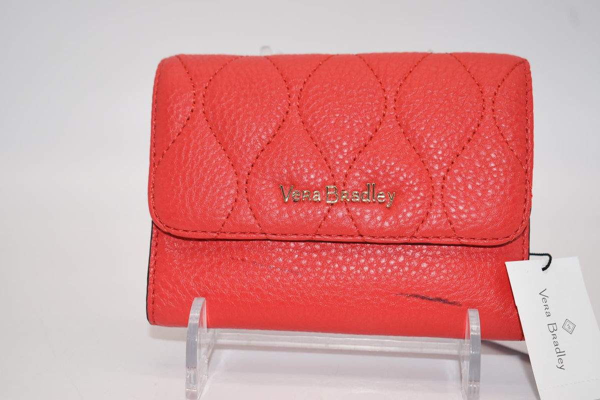 Vera Bradley Riley Leather Compact Wallet in "Canyon Sunset"