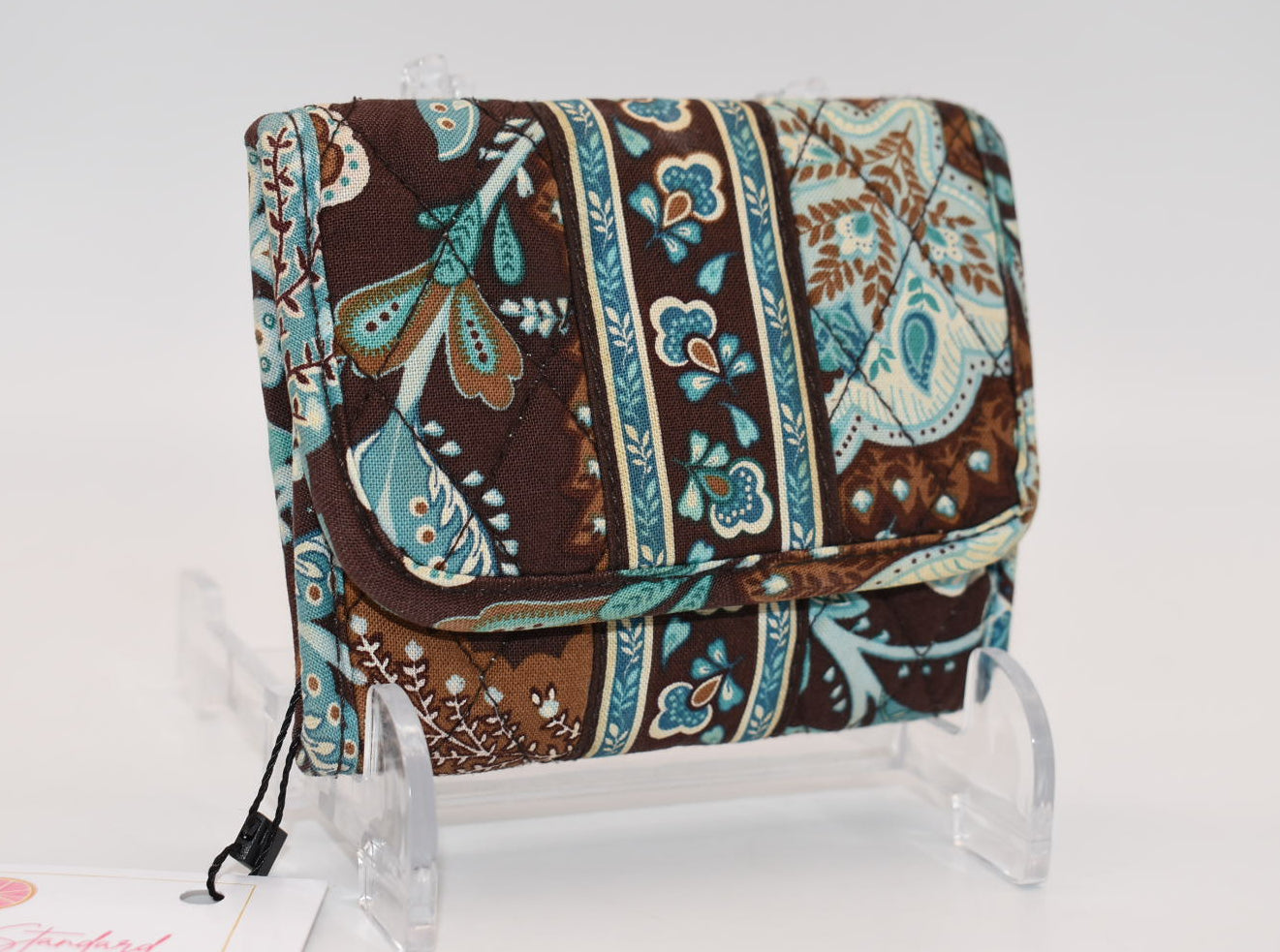 Vera Bradley Compact Tri-fold Wallet in "Java Blue" Pattern