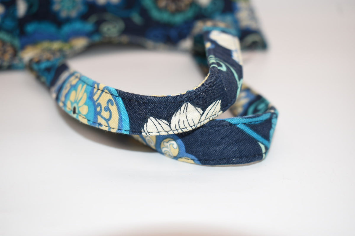 Vera Bradley Large Curvy Tote Bag in "Mod Floral Blue" Pattern