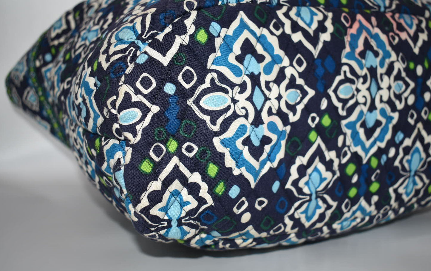 Vera Bradley Large Vera Tote Bag in "Ink Blue" Pattern