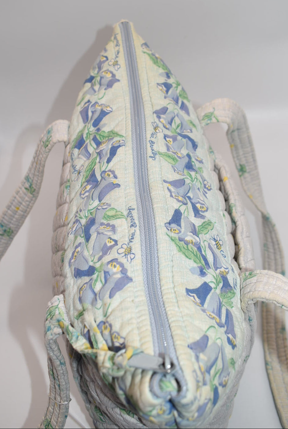 Vintage Vera Bradley Villager Tote Bag in "Watercolor -1999" Pattern