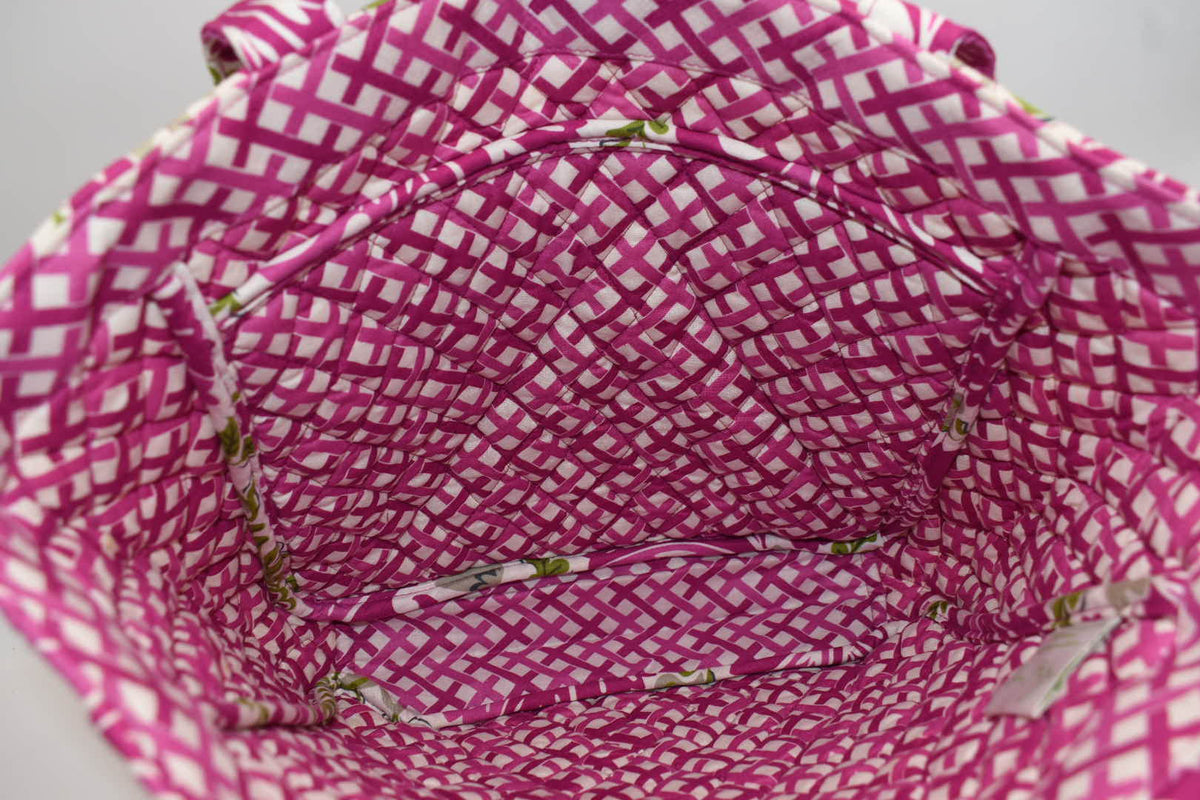 Vera Bradley Quilted Cotton Tote Bag in "Julep Tulip" Pattern
