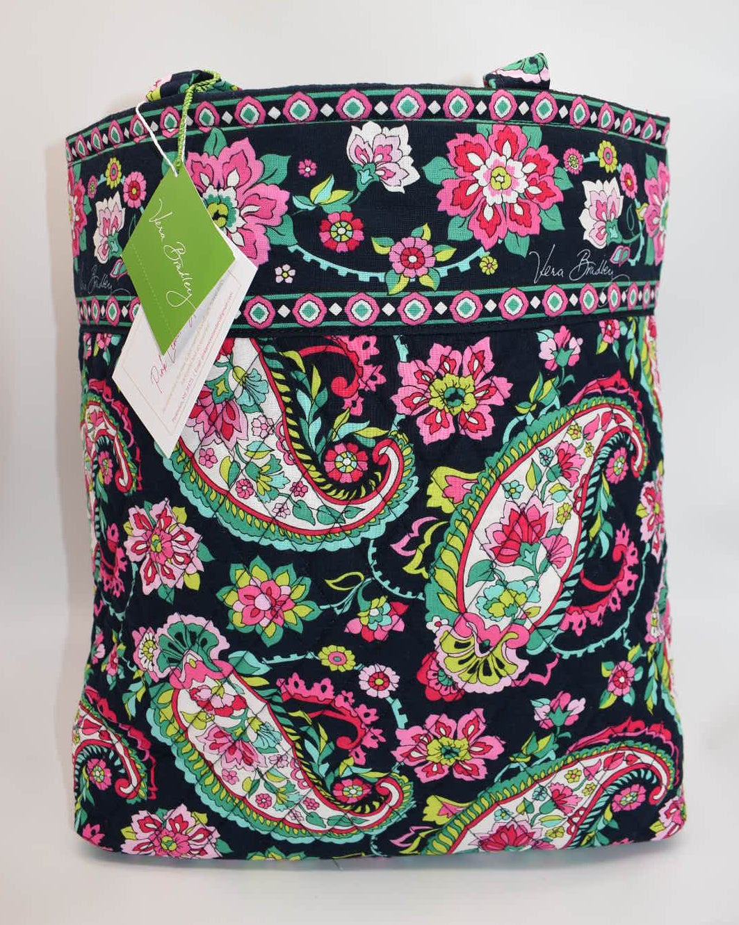 Vera Bradley Quilted Cotton Everyday Tote Bag in "Petal Paisley" Pattern