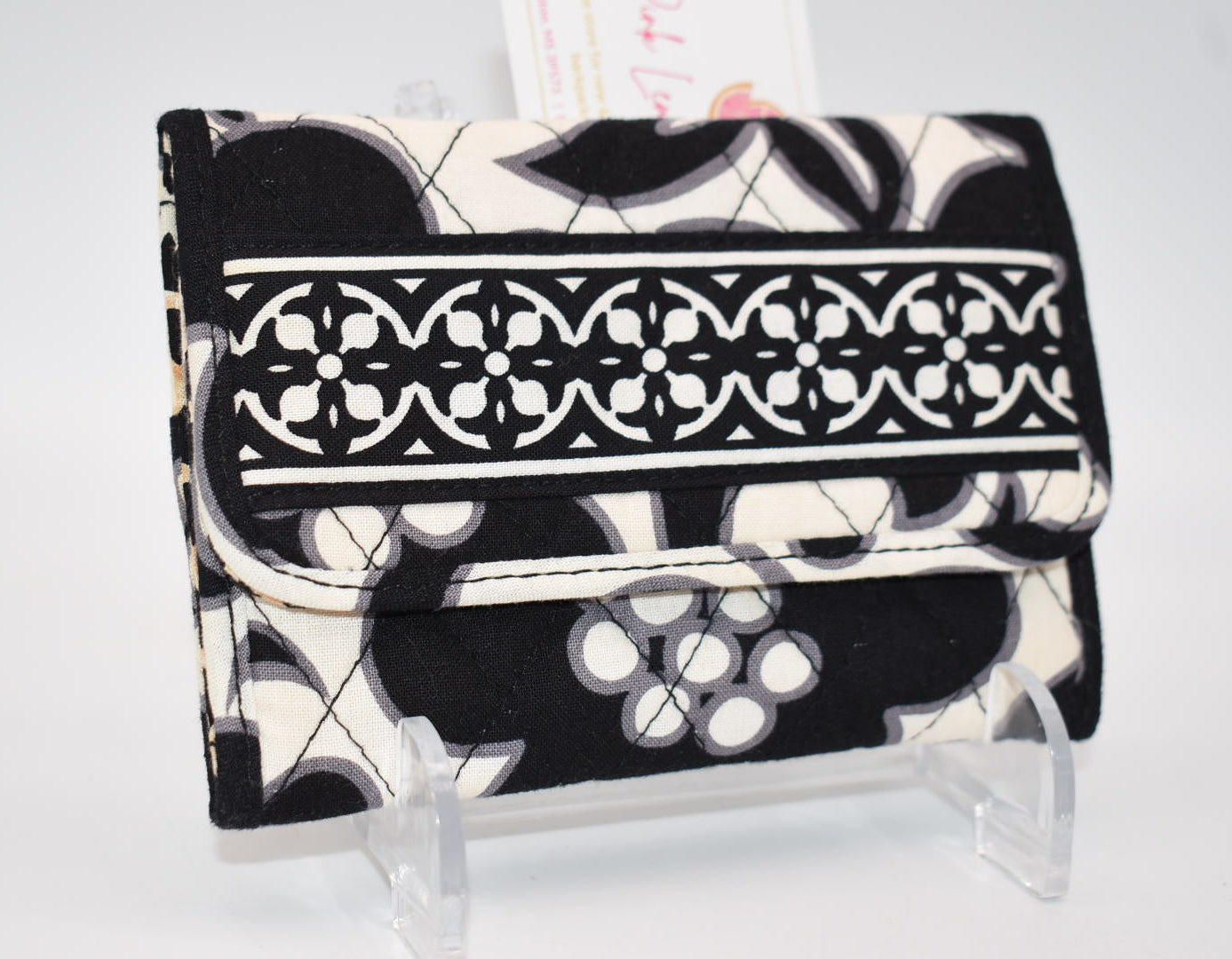 Vera Bradley Compact Trifold Wallet in "Day & Night" Pattern