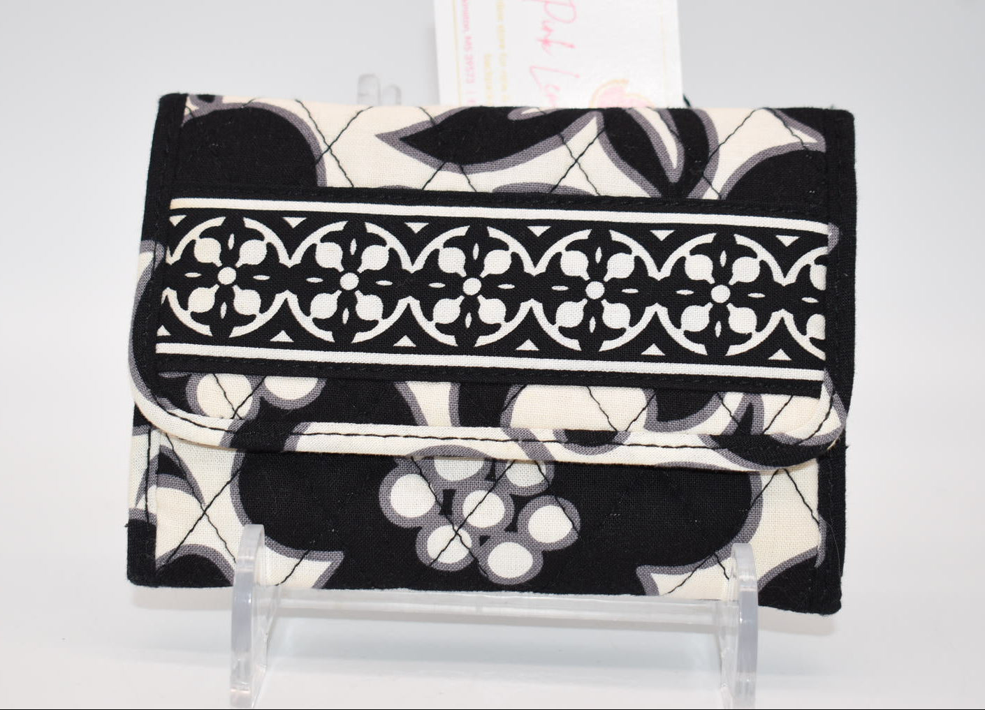 Vera Bradley Compact Trifold Wallet in "Day & Night" Pattern