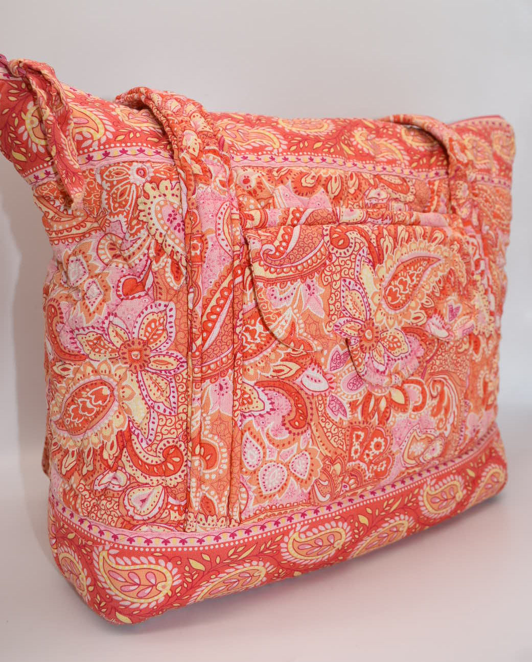Vera Bradley Villager Tote Bag in "Sherbet" Pattern