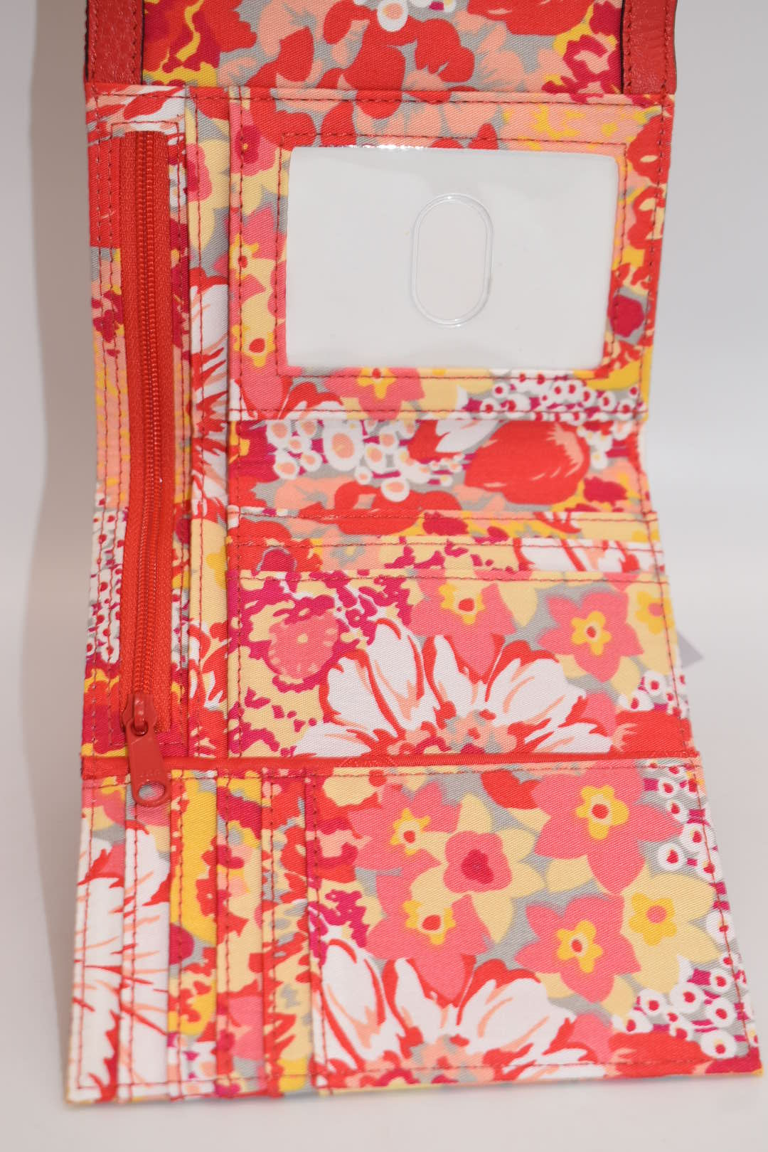 Vera Bradley Riley Leather Compact Wallet in "Canyon Sunset"