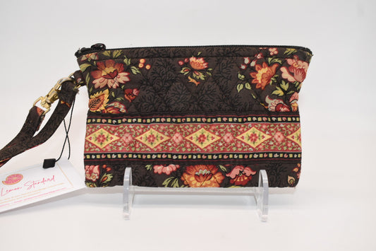 Vera Bradley Zip Wristlet in "Chocolate" Pattern