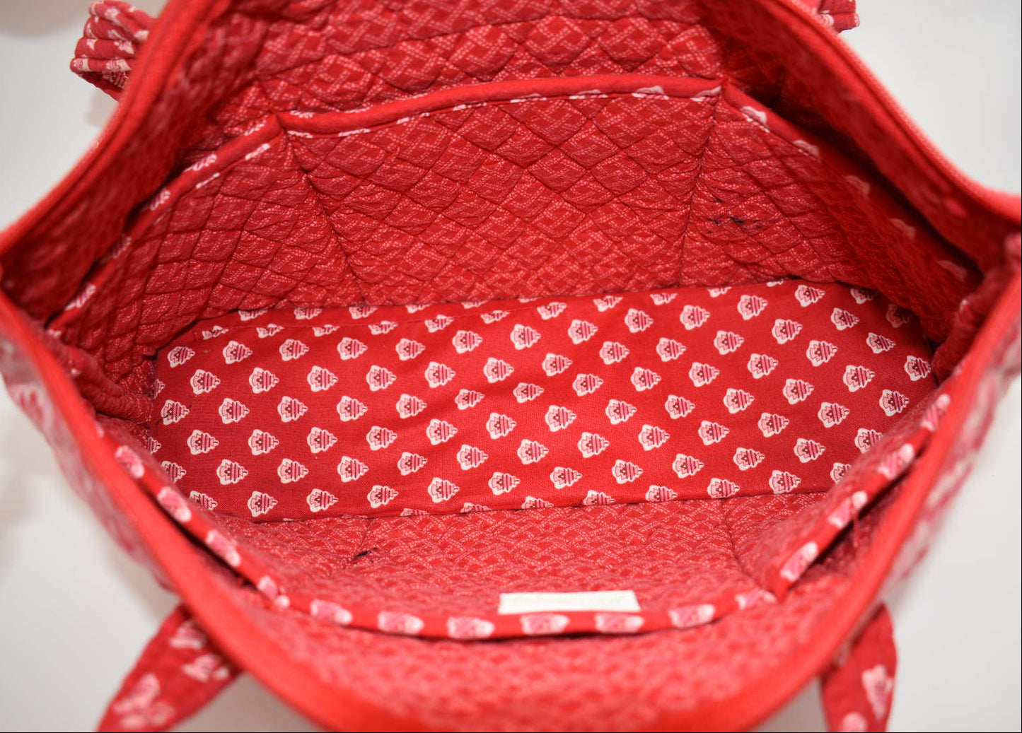 Vera Bradley Large Betsy Shoulder Tote Bag in "Nantucket Red" Pattern