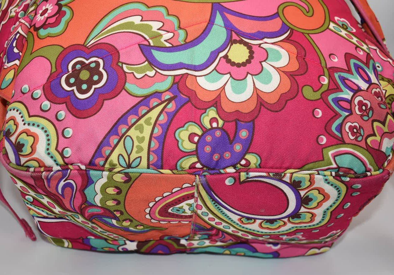 Vera Bradley XL Lighten Up Campus Backpack in "Pink Swirls" Pattern