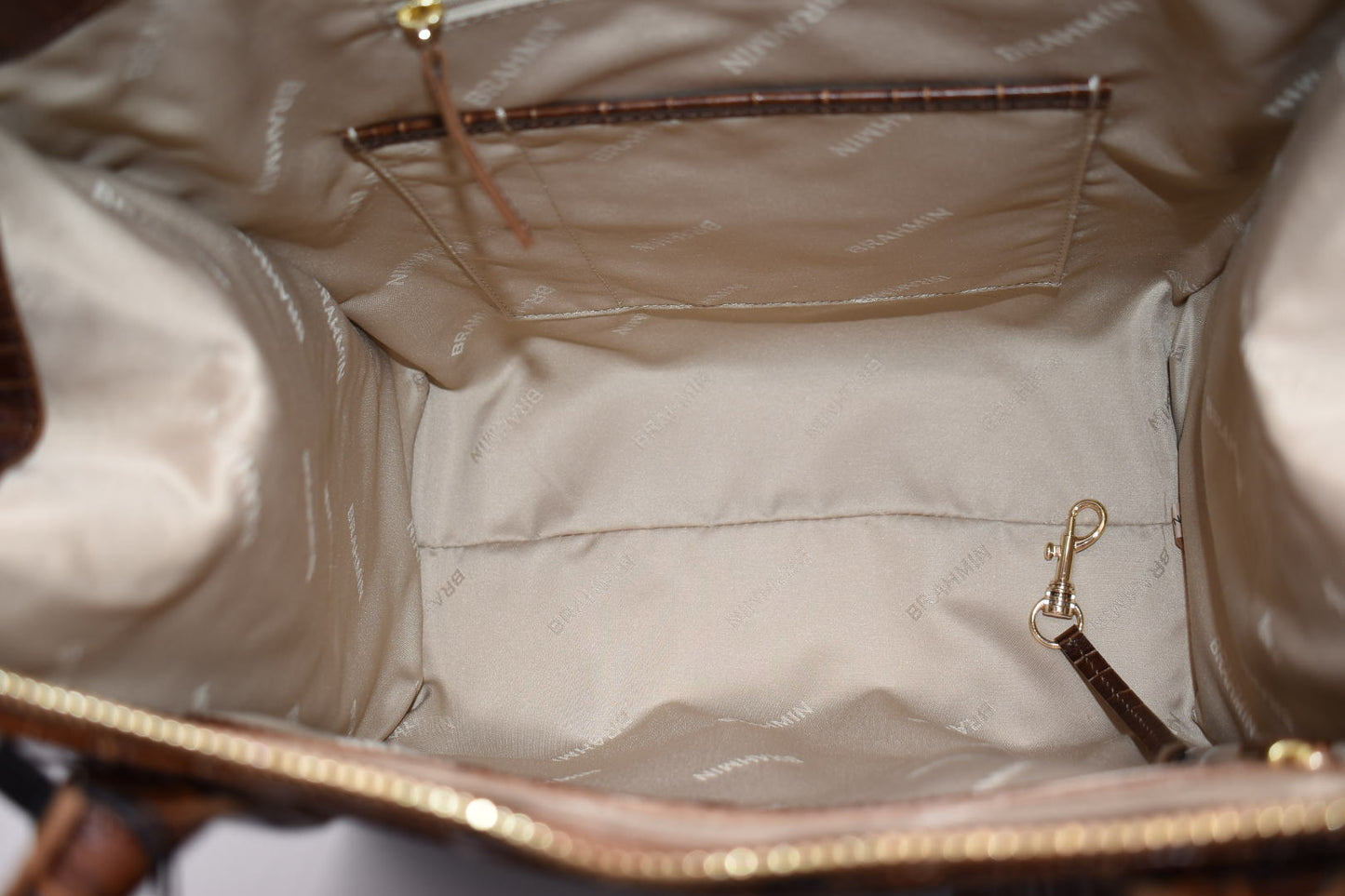 Brahmin Caroline Satchel Bag in Chestnut Marana