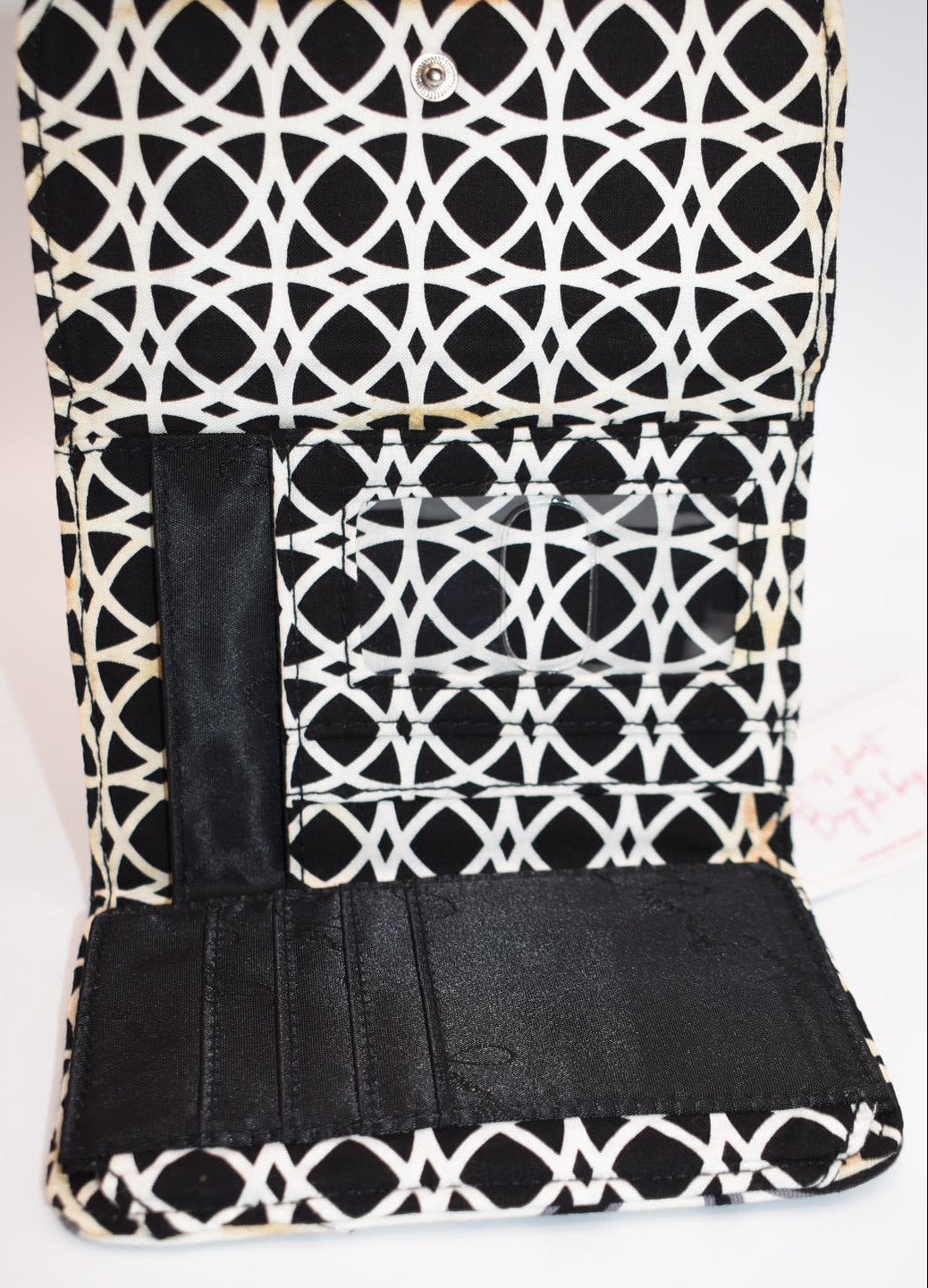 Vera Bradley Compact Trifold Wallet in "Day & Night" Pattern