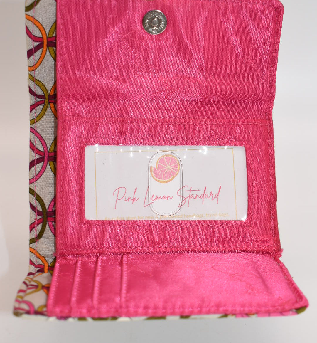 Vera Bradley Kisslock Trifold Wallet in "Tea Garden" Pattern
