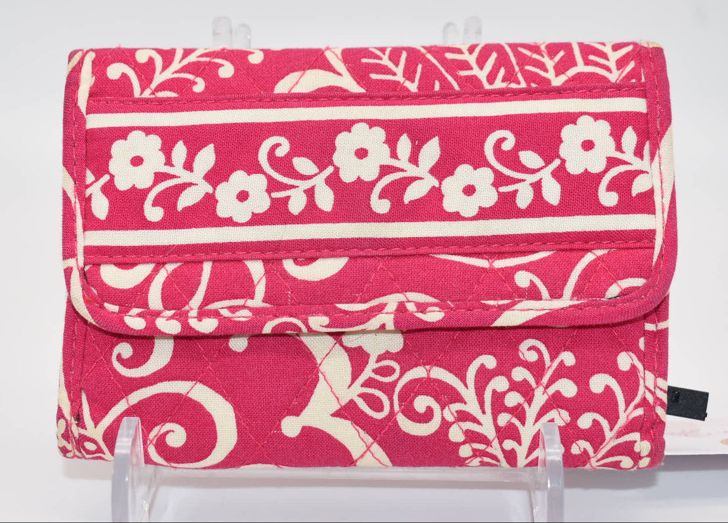 Vera Bradley Trifold Euro Wallet in "Twirly Birds Pink" Pattern