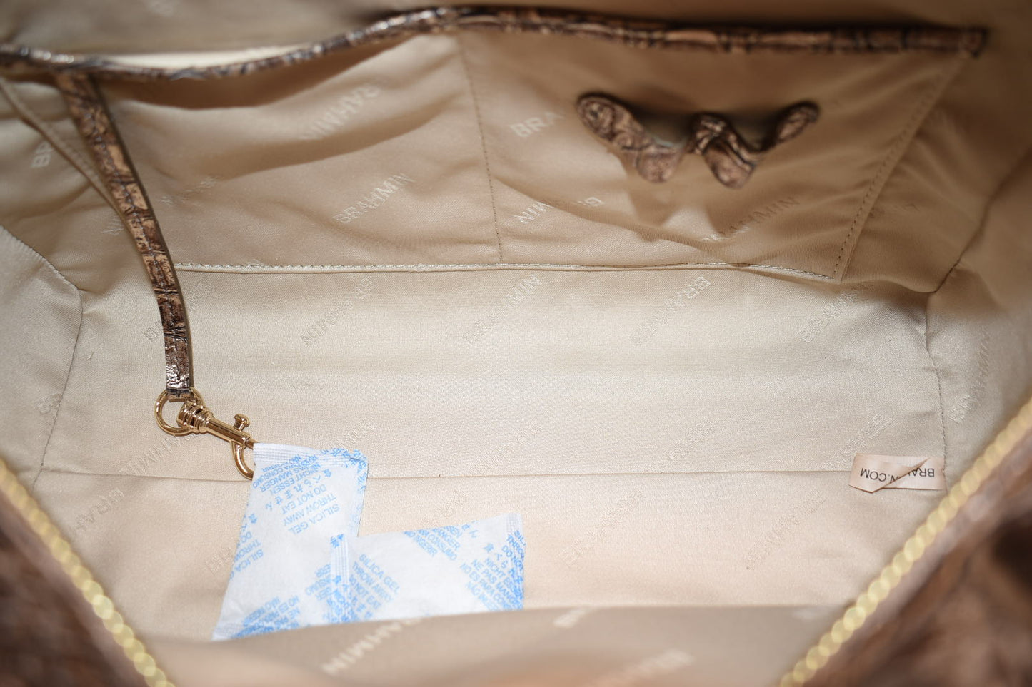 Brahmin Marissa Satchel Bag in Bronze Nebula