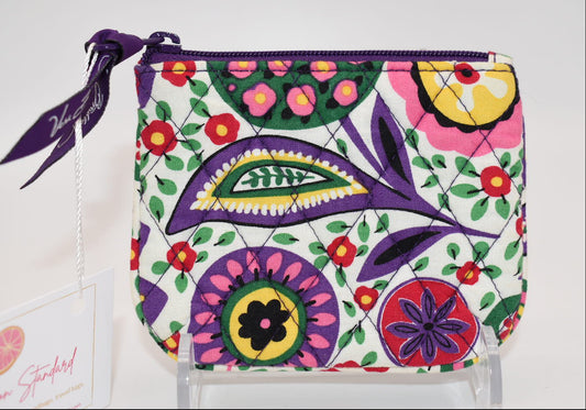 Vera Bradley Zip Coin Purse in "Viva La Vera" Pattern