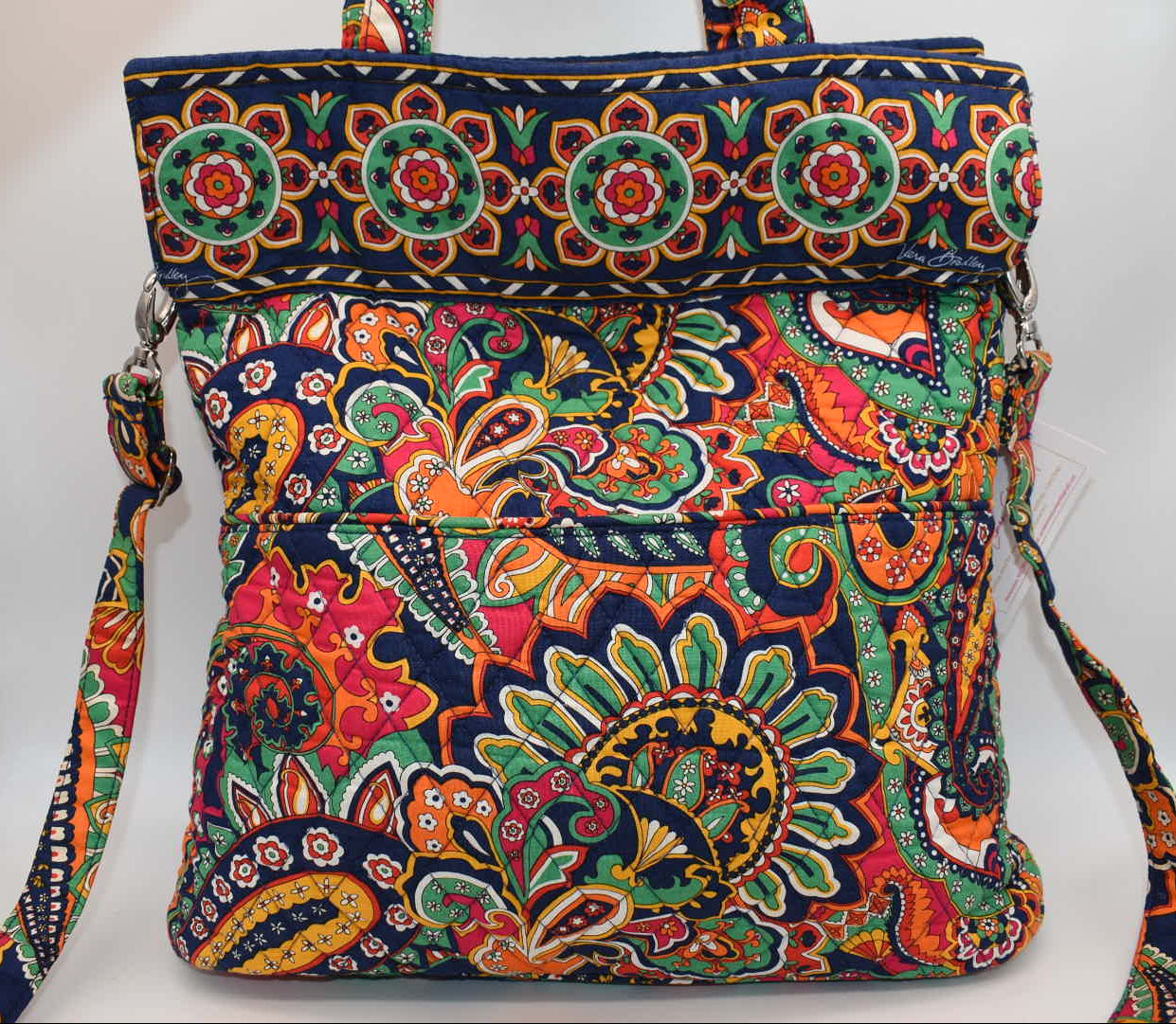 Vera Bradley Two-Way Convertible Tote Bag in "Venetian Paisley" Pattern