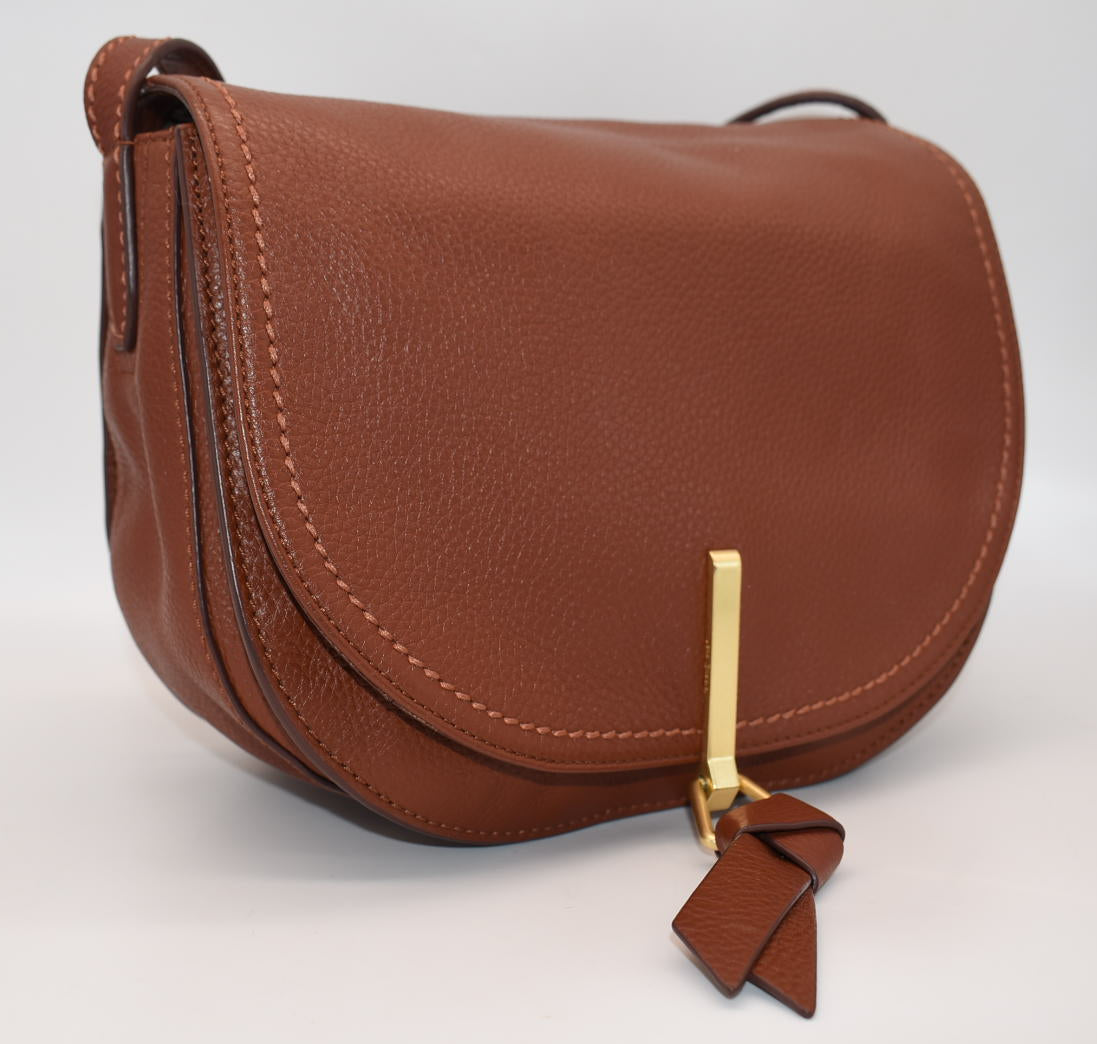 Vera Bradley Carson Leather Saddle Crossbody Bag in "Acorn"