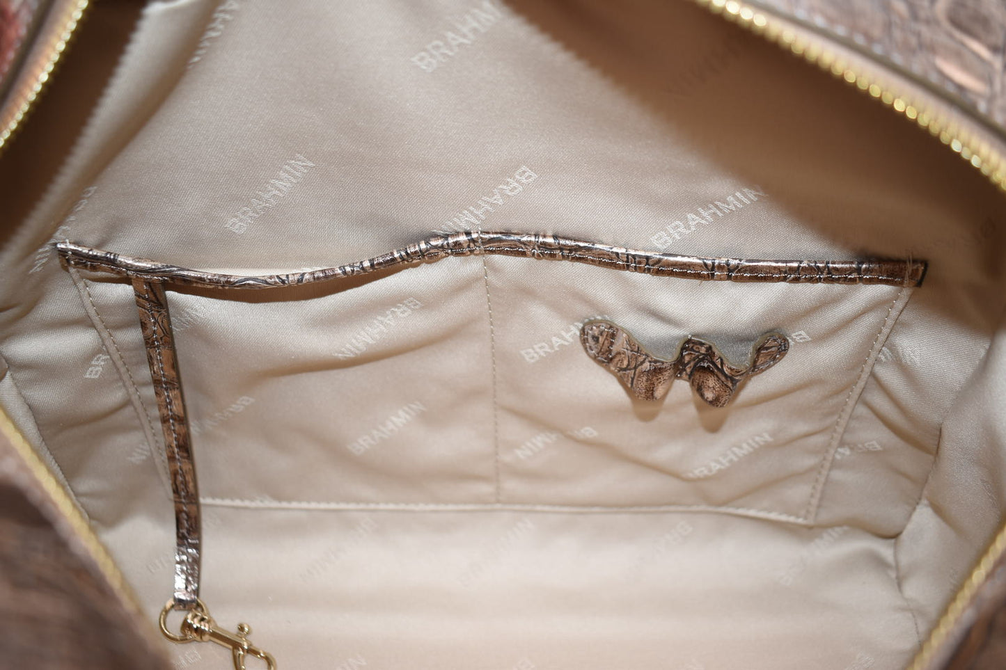 Brahmin Marissa Satchel Bag in Bronze Nebula