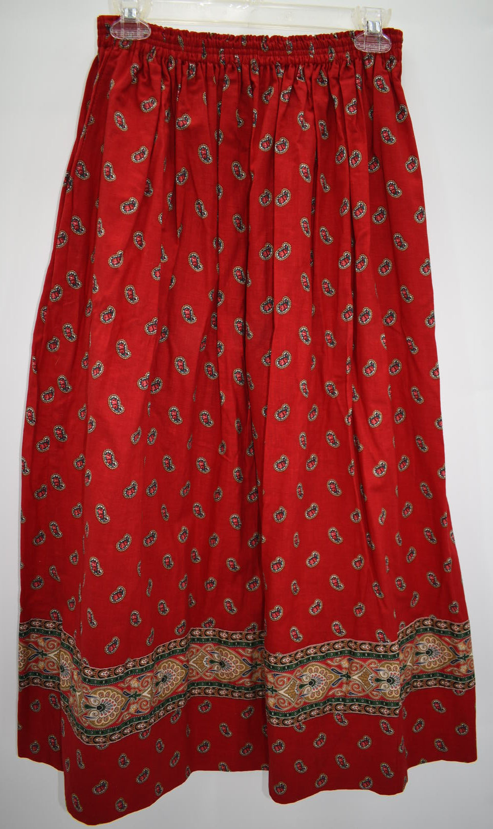 Vintage Vera Bradley Cottage Maxi OS Skirt in "Red - 1991" Pattern