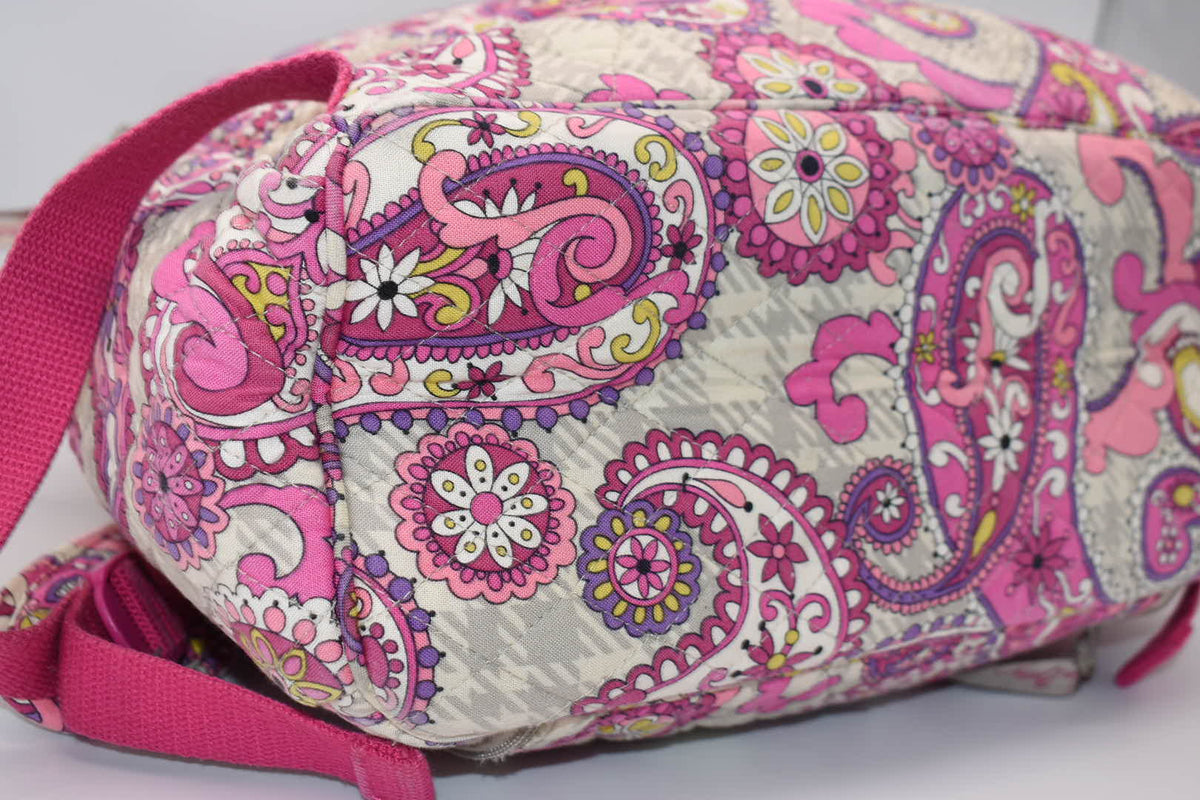 Vera Bradley Double Zip Backpack in "Paisley Meets Plaid" Pattern