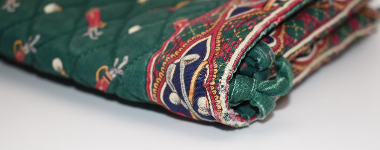 Vintage Vera Bradley Elite Crossbody Bag in "Golf Green -1995" Pattern