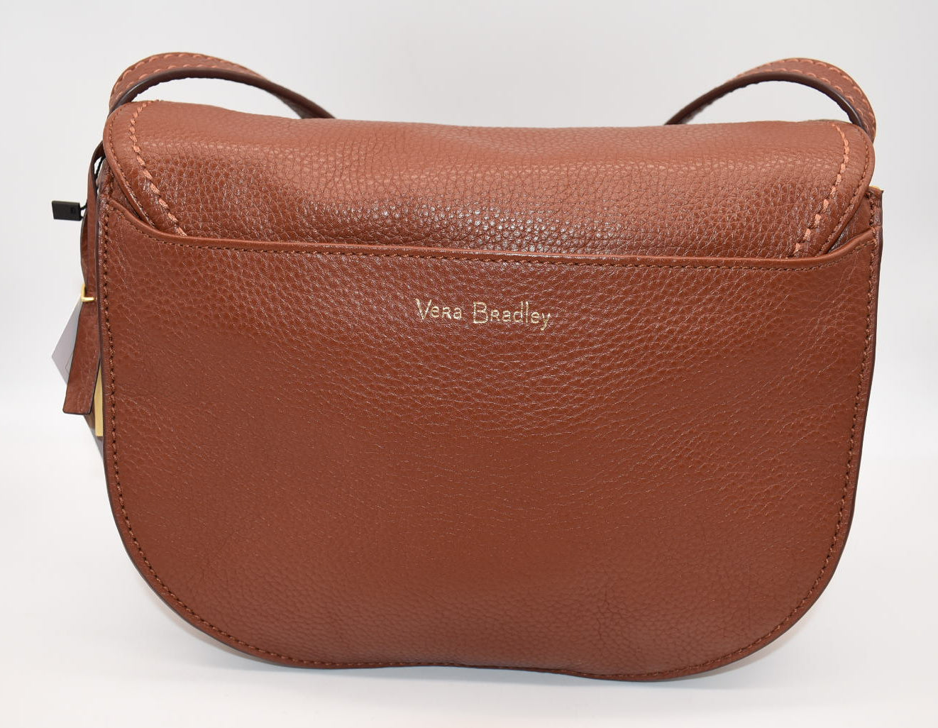 Vera Bradley Carson Leather Saddle Crossbody Bag in "Acorn"