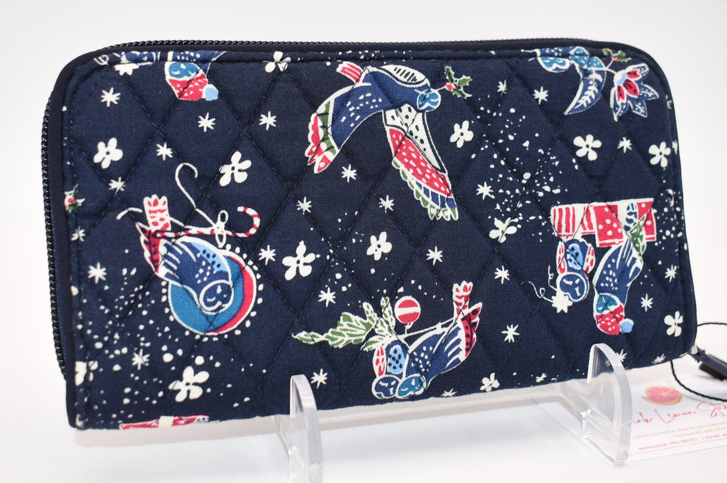 Vera Bradley RFID Georgia Wallet in "Holiday Owls" Pattern