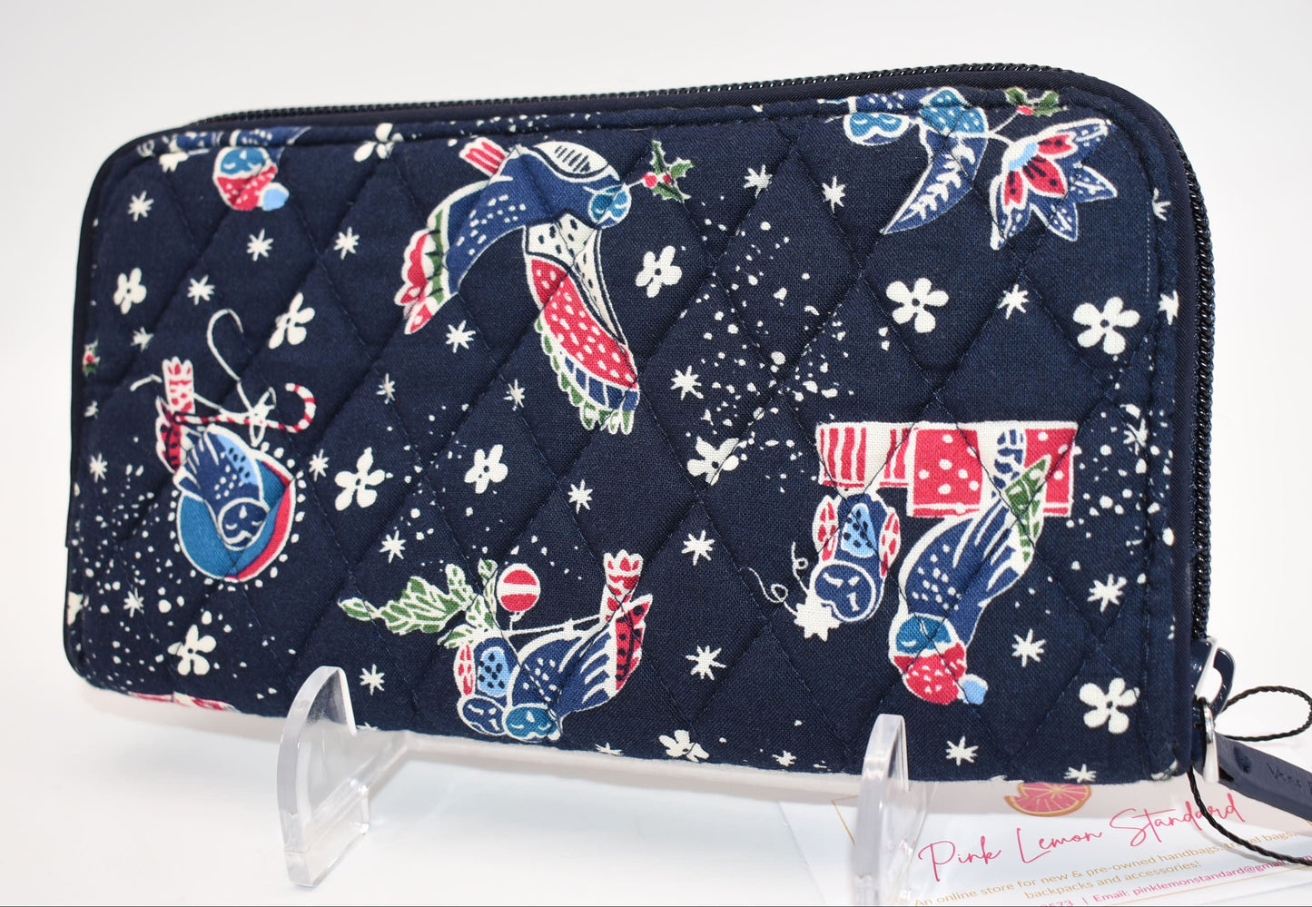Vera Bradley RFID Georgia Wallet in "Holiday Owls" Pattern