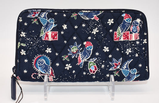 Vera Bradley RFID Georgia Wallet in "Holiday Owls" Pattern