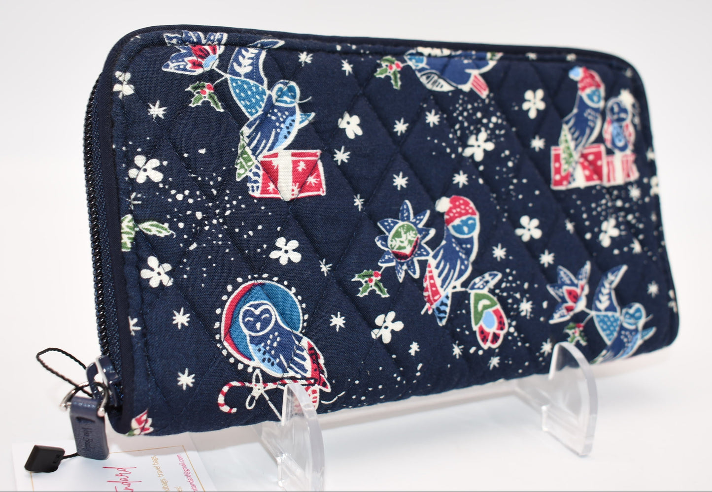 Vera Bradley RFID Georgia Wallet in "Holiday Owls" Pattern