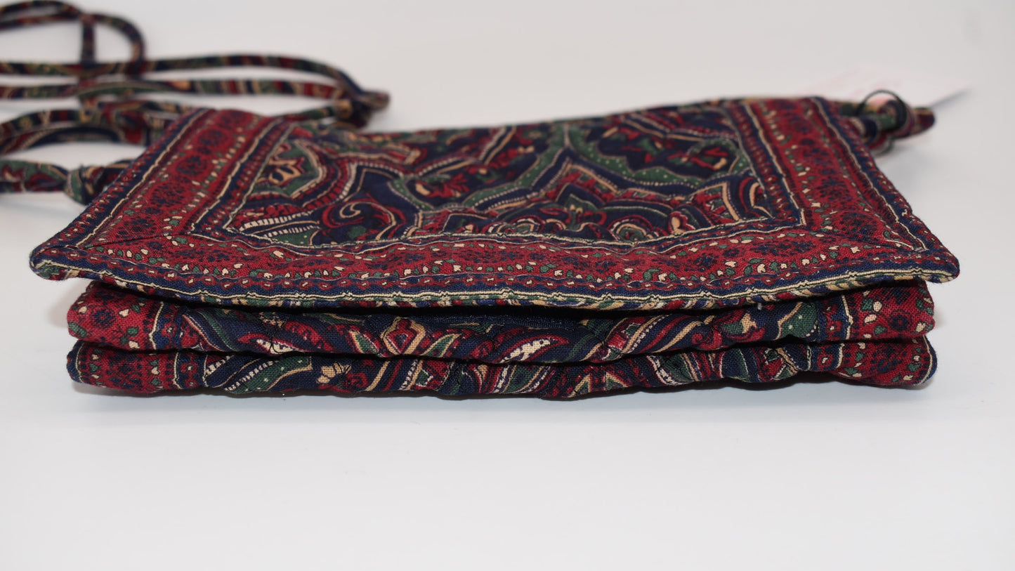 Vintage Vera Bradley Elite Crossbody in "Medallion-1995" Pattern