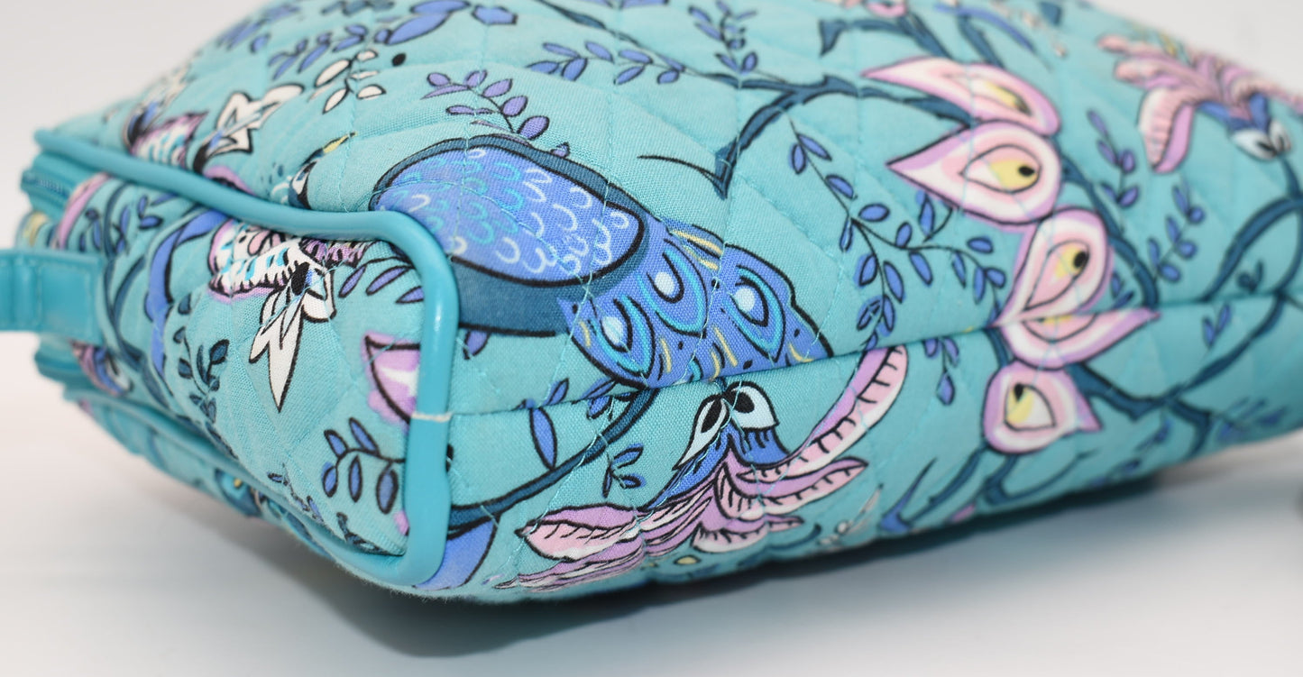 Vera Bradley Trimmed Crossbody Bag in "Peacock Garden" Pattern