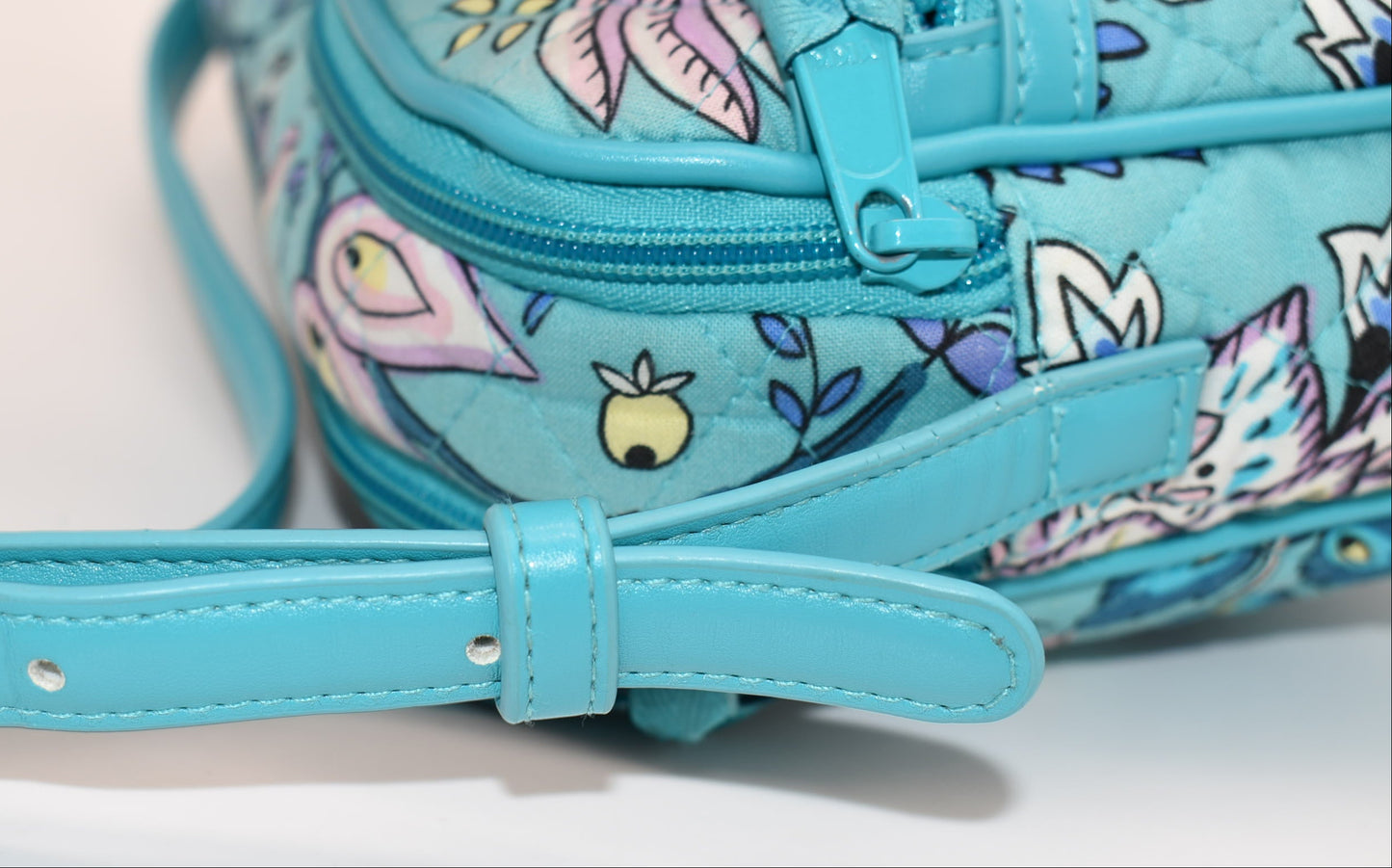 Vera Bradley Trimmed Crossbody Bag in "Peacock Garden" Pattern