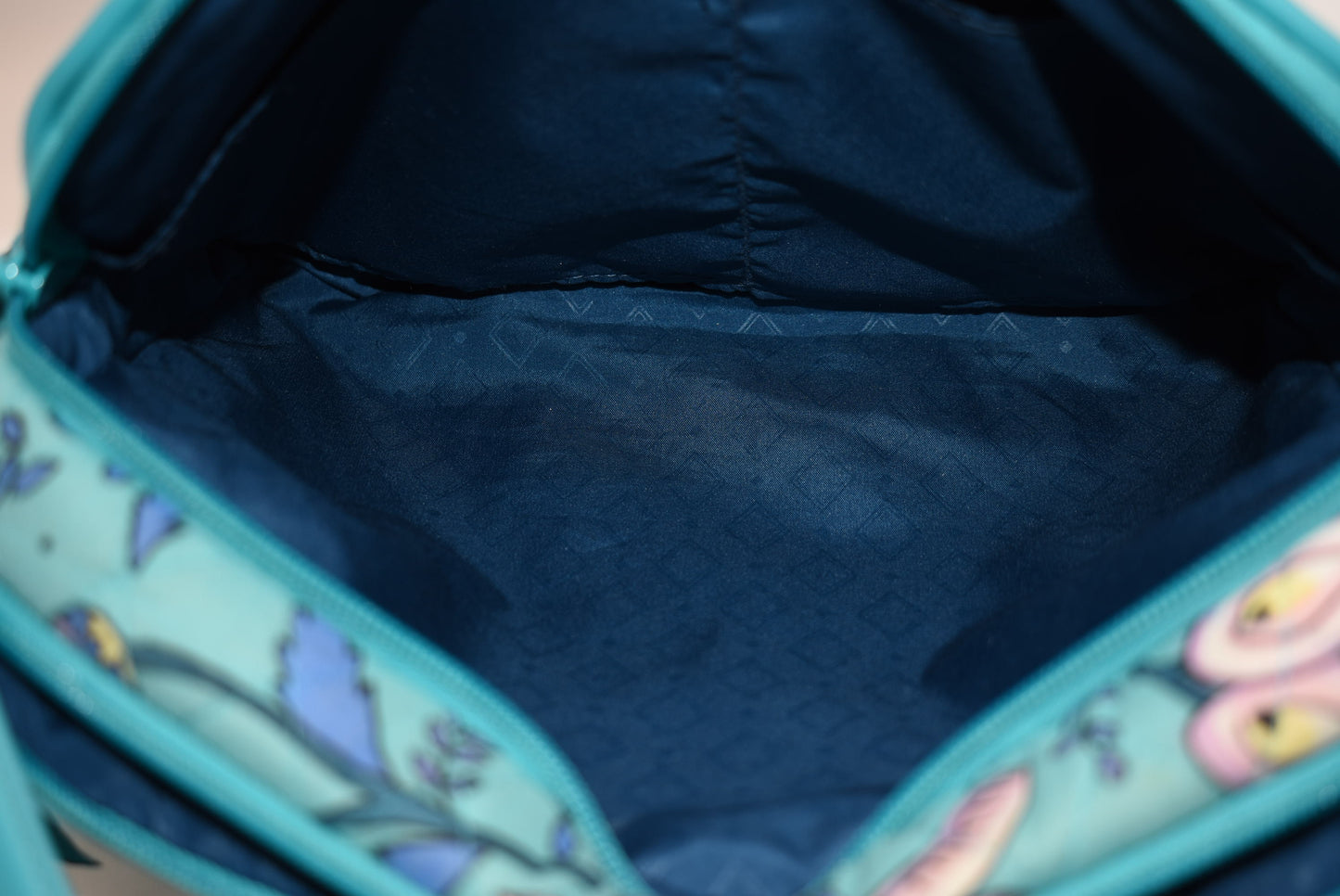 Vera Bradley Trimmed Crossbody Bag in "Peacock Garden" Pattern