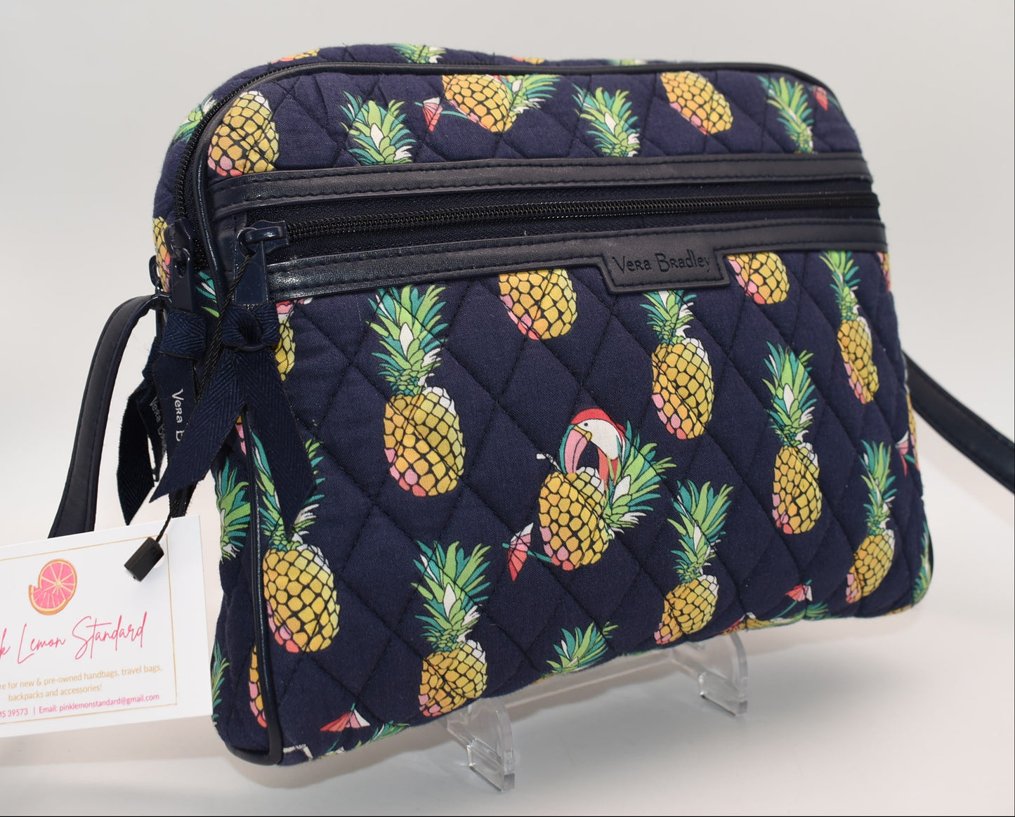Vera Bradley Trimmed Crossbody Bag in "Toucan Party" Pattern